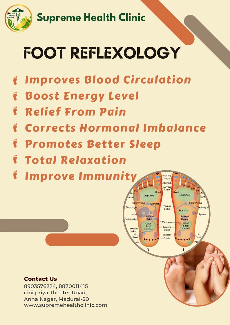 Foot Reflexology in Madurai Supreme Health Clinic